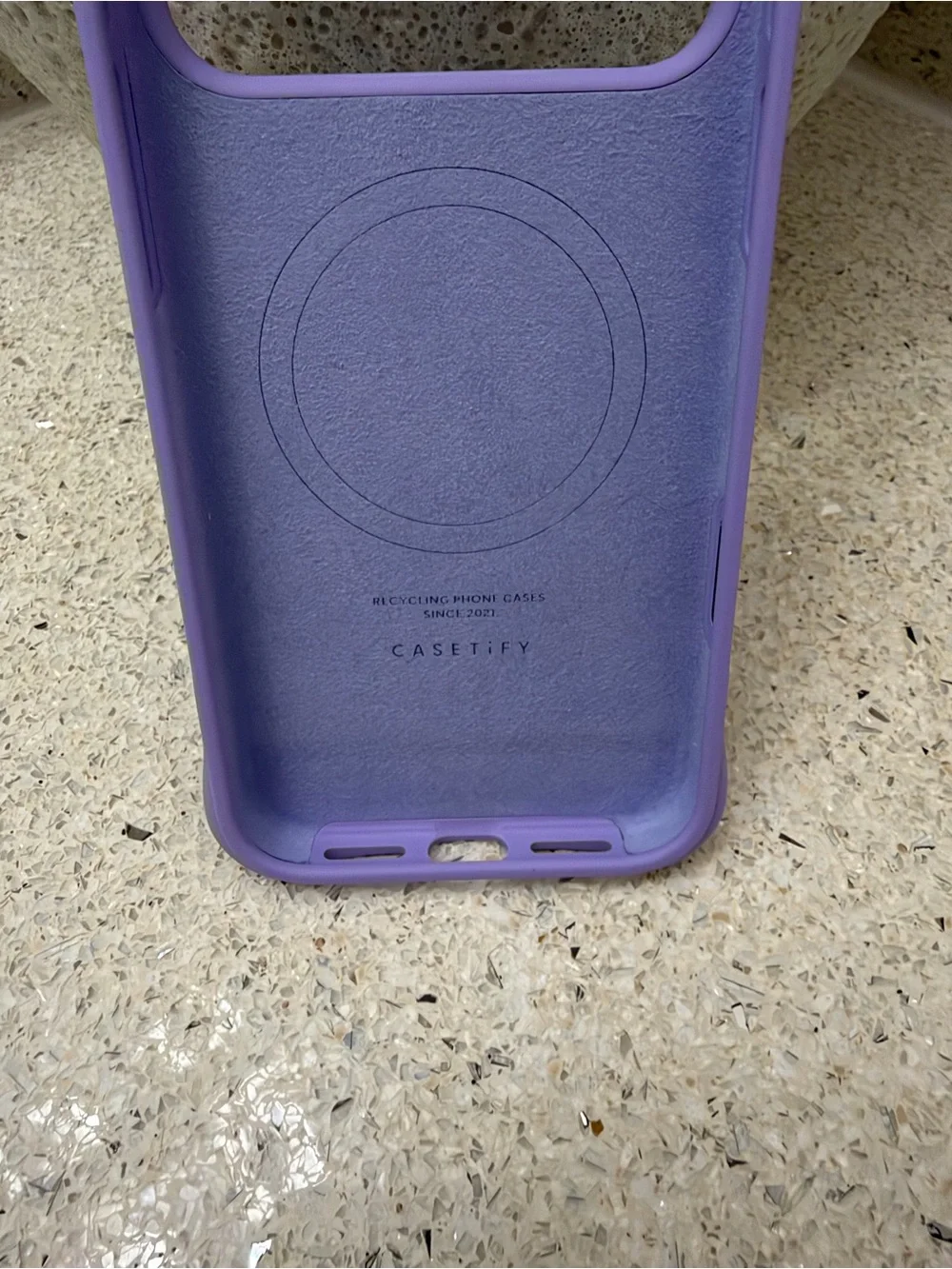 Casetify Lavender Purple Silicone Phone Case with Ring Texture
